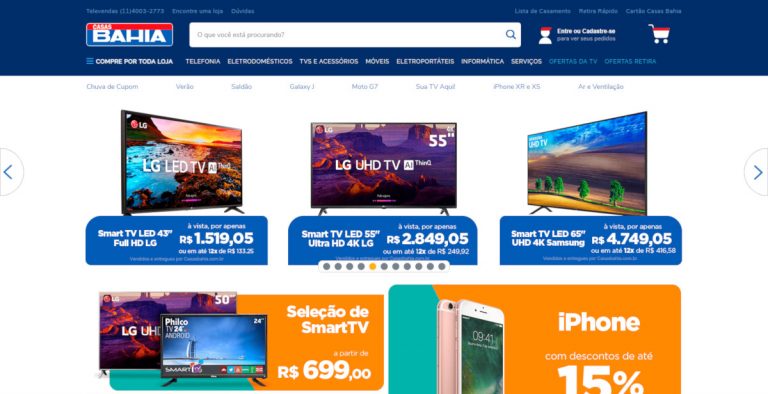 Telefone Casas Bahia - Fale com um atendente | SAC, 0800 e Ouvidoria